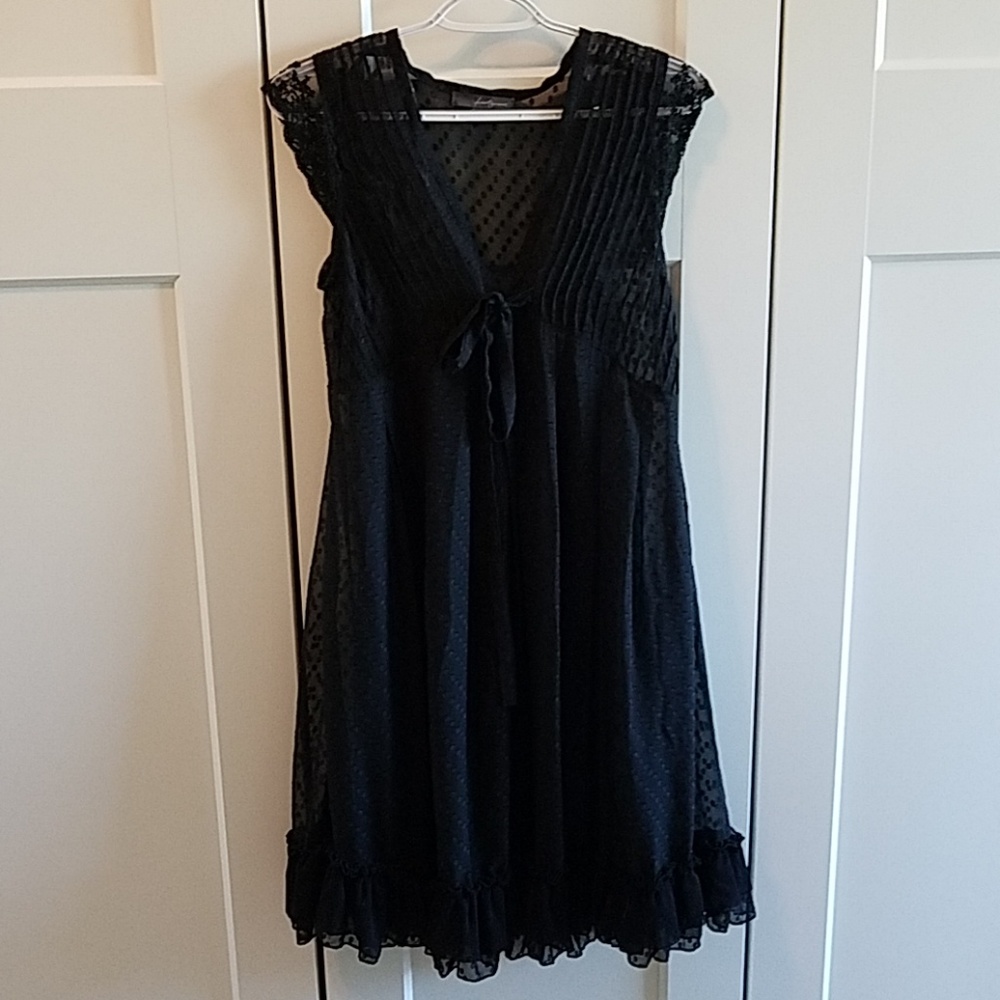 Black sheer dress with slip
